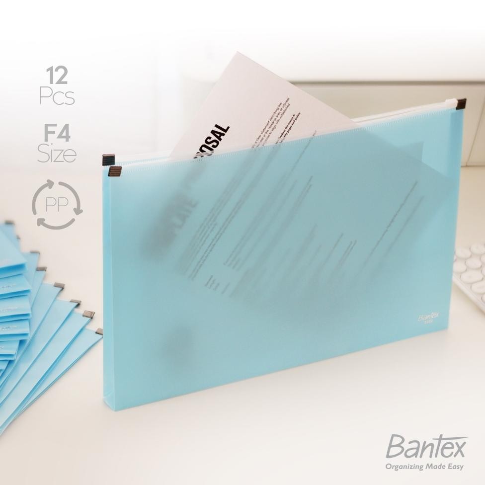 

TERMURAH 12 Pcs Bantex Map Folder Zipper Folio Plastik Bubble Gum Color Sky Blue 3222 23 Siap kirim