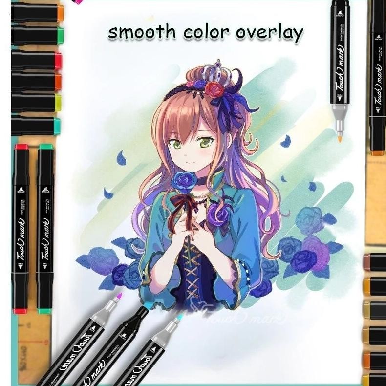 

KEKINIAN SPIDOL WARNA DUA SISI PEN ART SKETSA MARKER DRAWING SET FINE BRUSH MEWARNAI DAN MENGGAMBAR TERLARIS