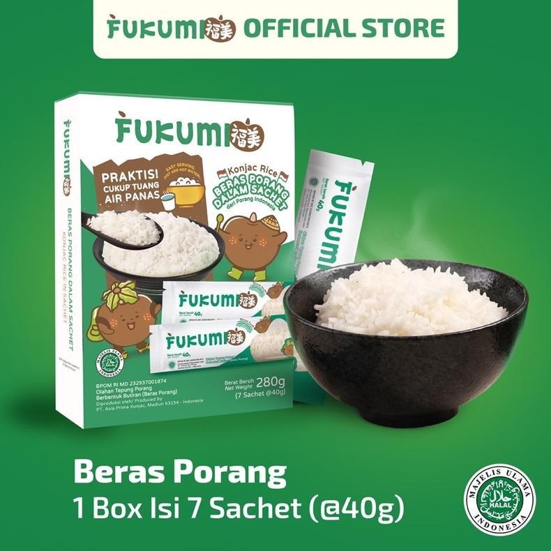 

FUKUMI Beras Porang Box Sachet - Shirataki/Konjac Rice