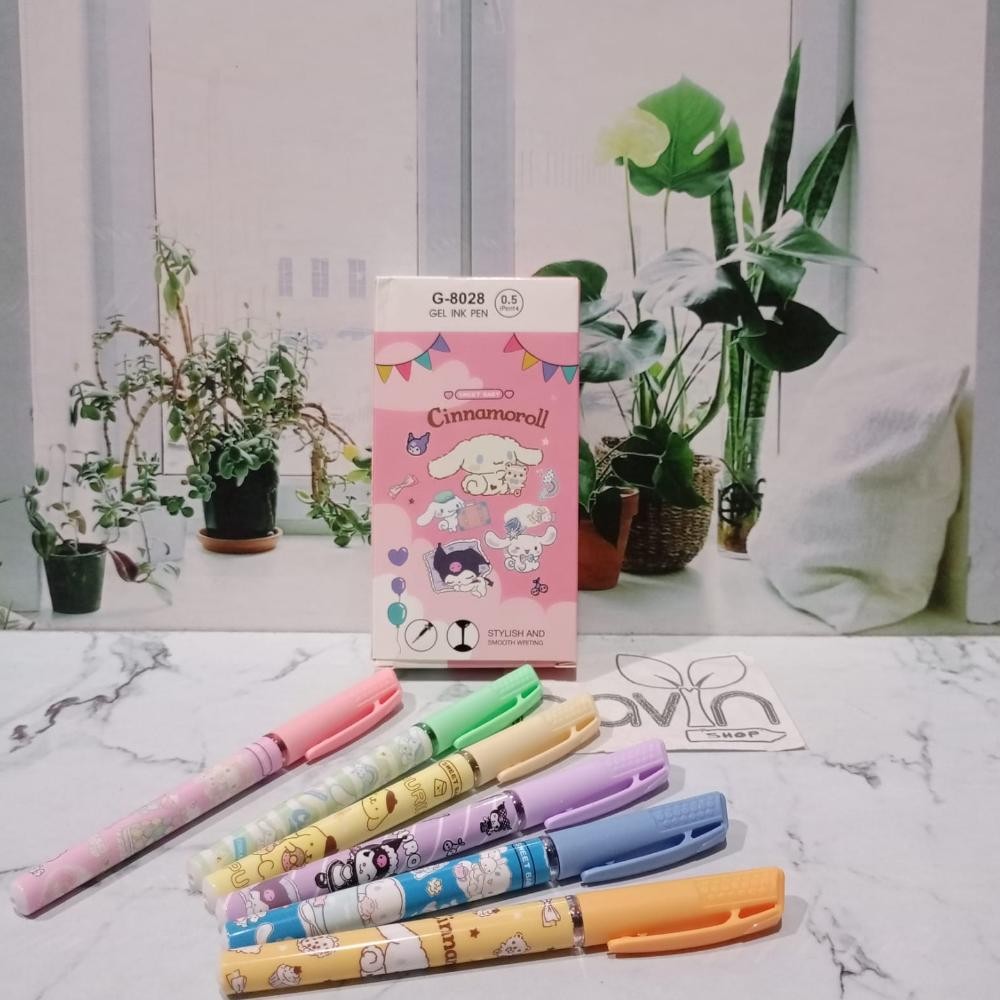 

KEKINIAN (12PC) PEN GEL MOTIF KUROMI SANRIO CINNAMOROLL PENA BALLPEN IPEN LABUBU TERLARIS