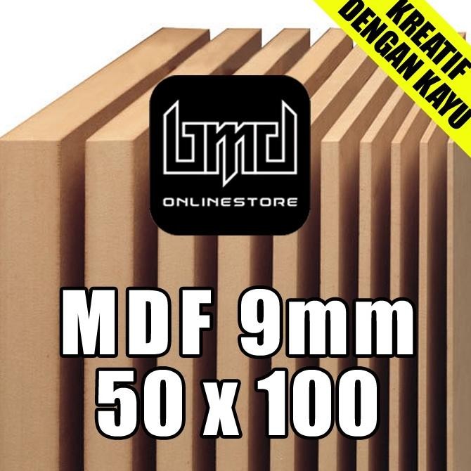 Papan Kayu MDF 9mm Ukuran (50x100)Cm