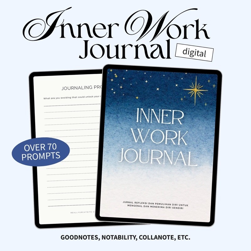 

Self Help Inner Work Digital Journal - jurnal shadow work untuk mindfulness