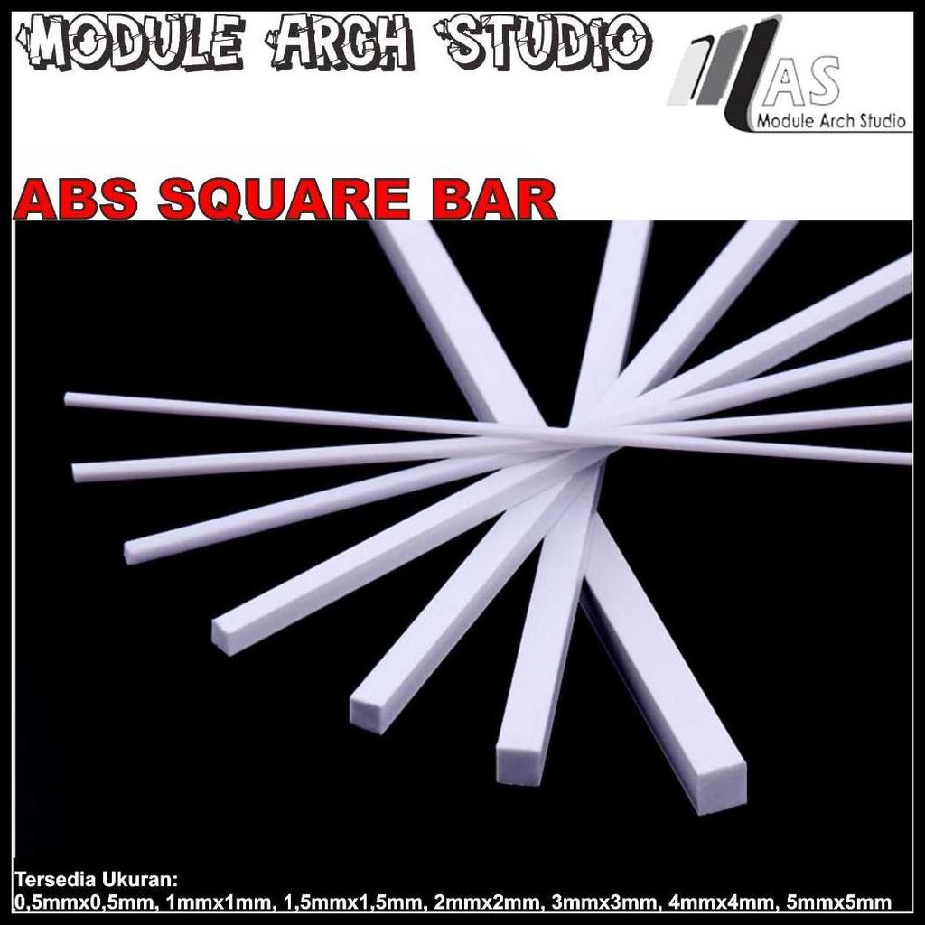 

ABS SQUARE BAR - ABS SQUARE ROD - STICK PLASTIK PADAT - MAKET STICK