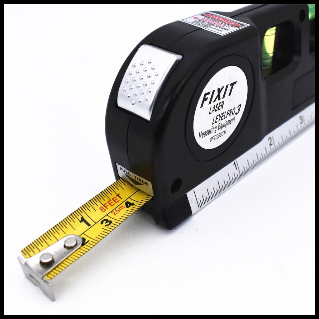 FIXIT LEVEL PENGGARIS LASER WATERPASS METERAN LASER  METERAN LASER ALAT PENGUKUR KEMIRINGAN WATERPAS