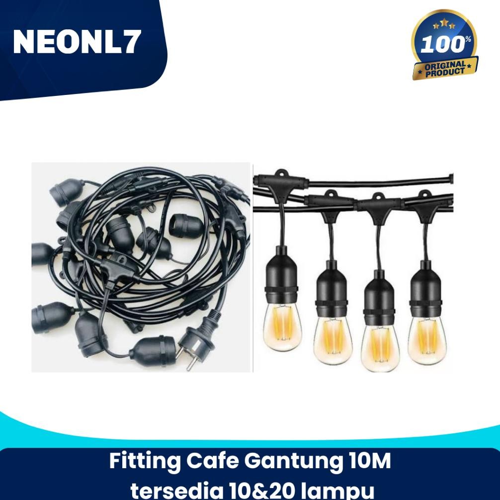 FITTING LAMPU CAFE GANTUNG OUTDOOR 10M