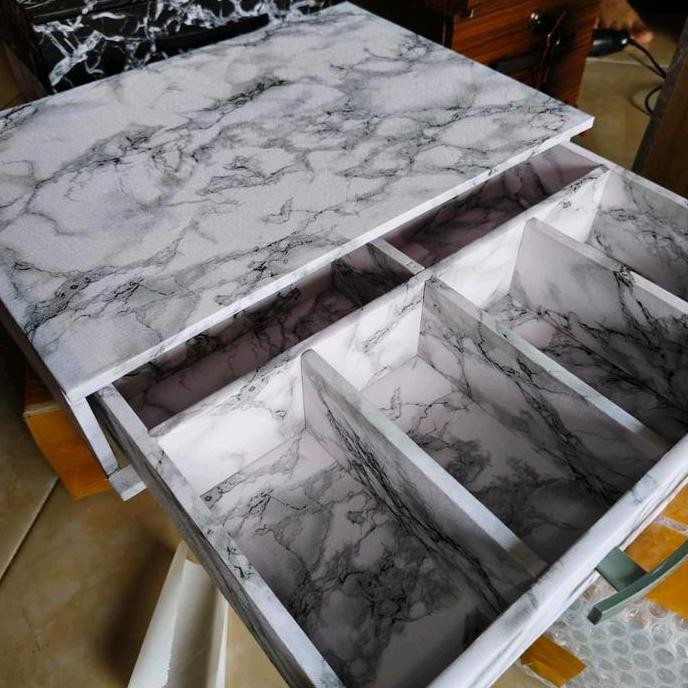 Laci Serbaguna Sekat 6 Laci Kasir Laci Bonus Kunci Furniture Kayu