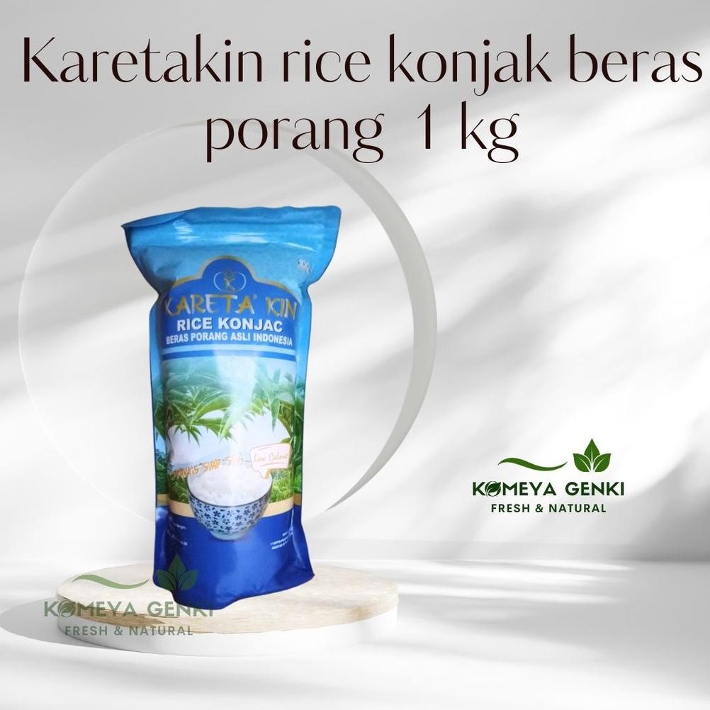 

Kareta kin Beras Porang 1 KG Shirataki Konjac Rice Diet Rendah Kalori