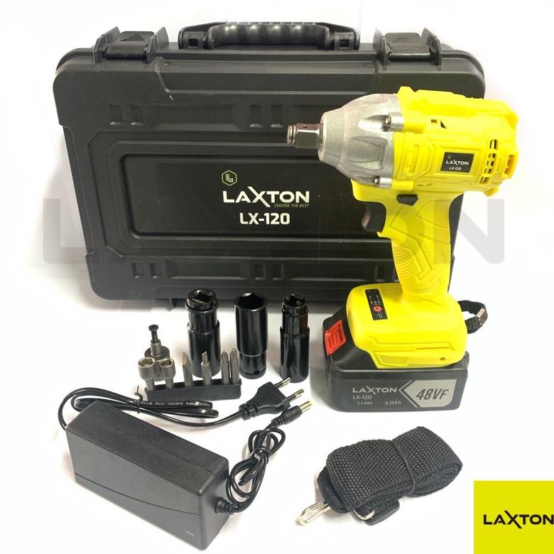 LAXTON LX120 Mesin pembuka baut ban impact wrench brushless cordless impact baterai mesin bor batera