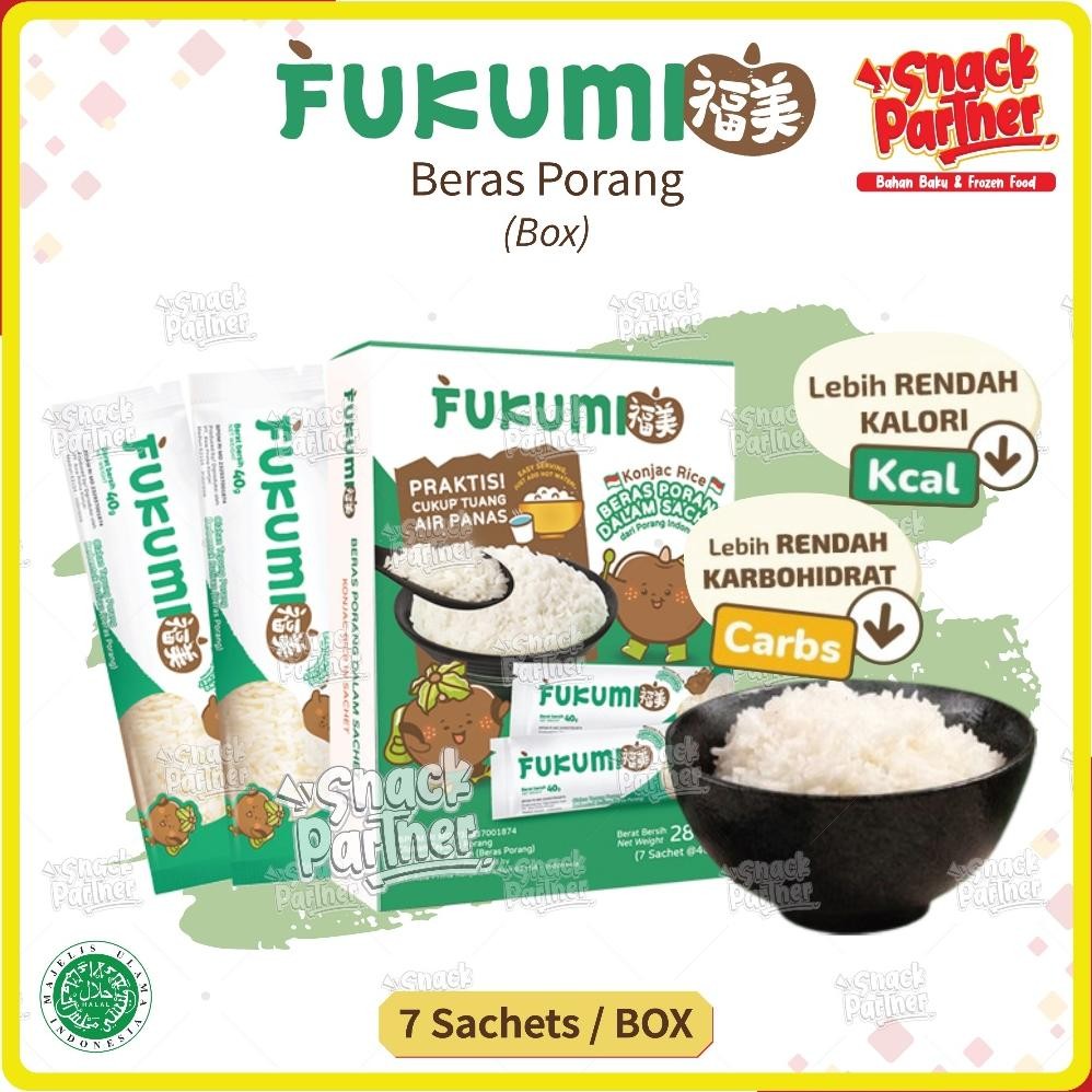 

FUKUMI Beras Porang 1 BOX (7 x @40 gram) - Shirataki/Konjac Rice