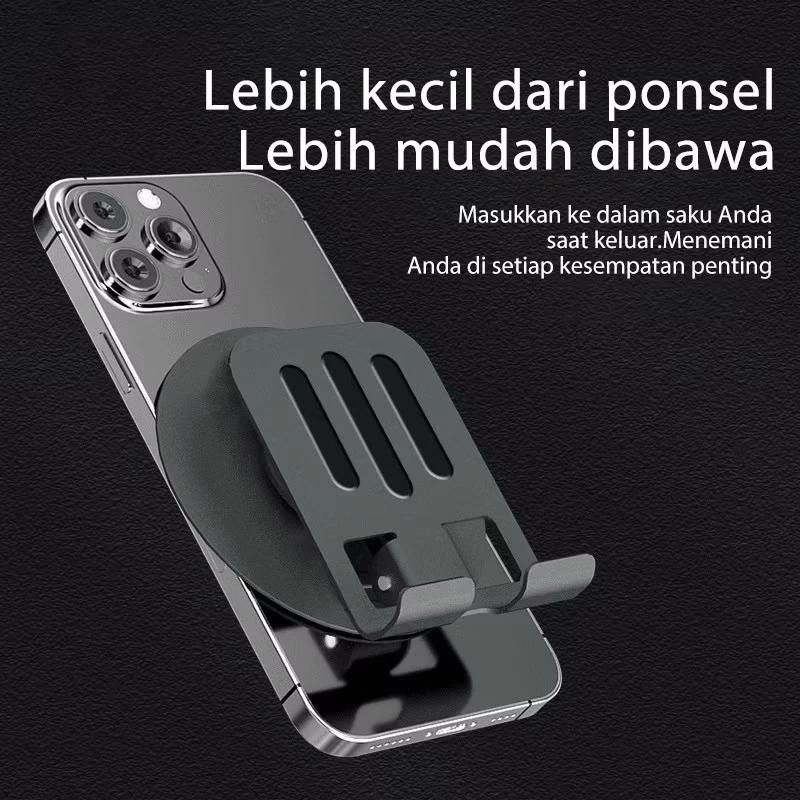 Full Metal Stand Holder Hp Folding Dekstop Phone Holder Dudukan Hp Berdiri Holder Hp Meja