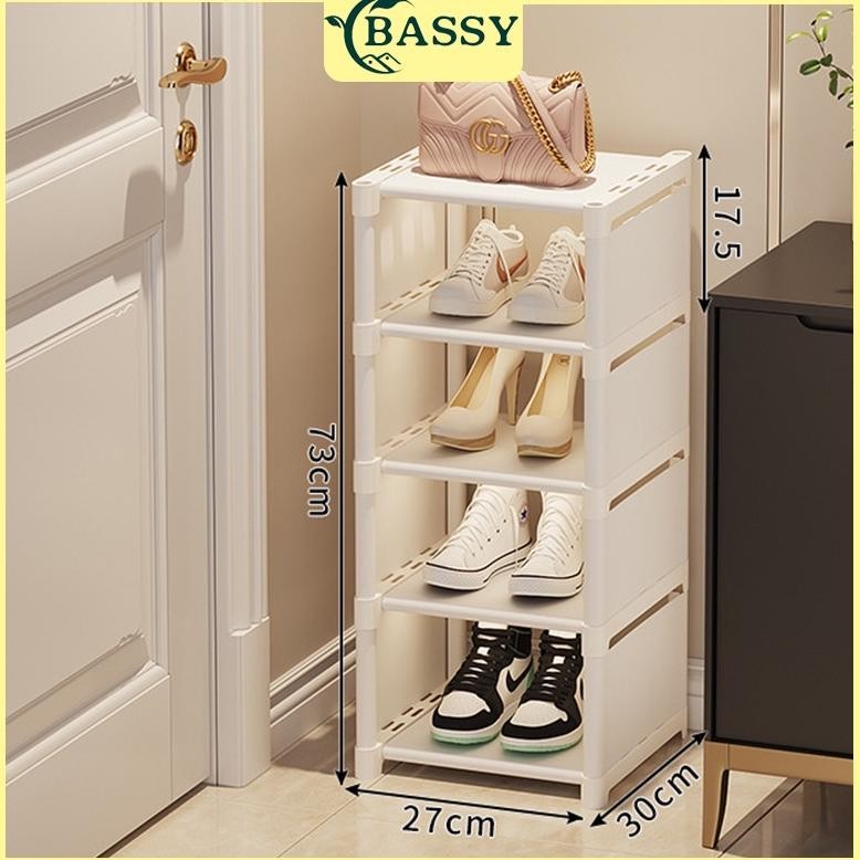BASSY Rak Sepatu Susun Laci Tempayt Penyimpanan Sendal Buku Portable Rack Cabinet Storage Organizer 