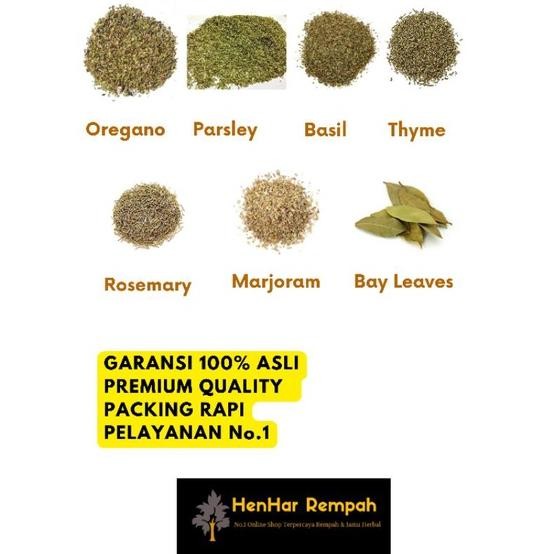 

[10 Gr & 25 Gr & 50 Gr & 100 Gr] Oregano | Parsley | Basil | Rosemary | Thyme | Marjoram | Bay Leaves