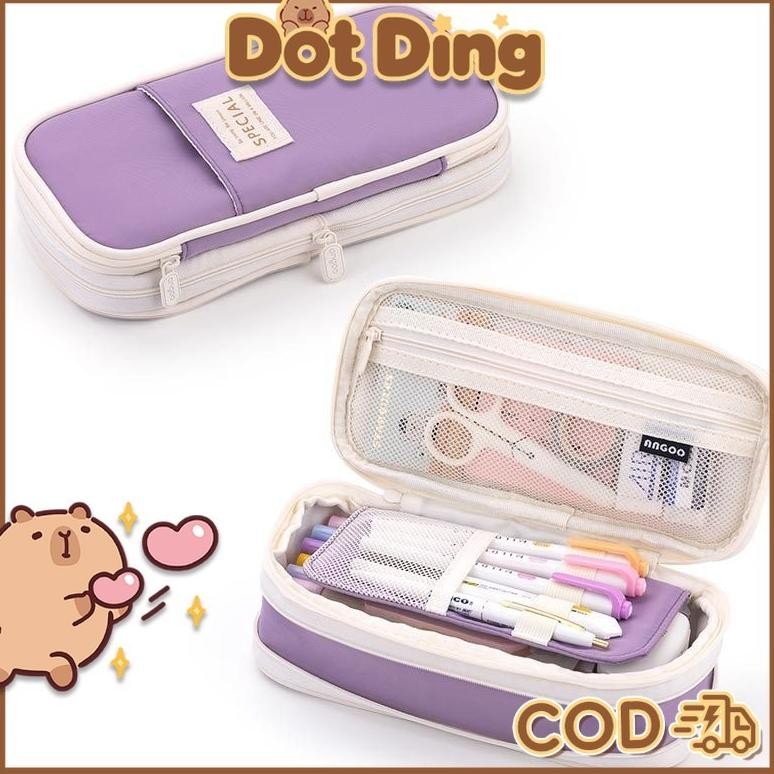 

[DOTDING] Angoo Tempat Pensil Berkapasitas Besar / Tas Kantong Dudukan Kotak Untuk Anak Perempuan / Pencil Bag Large Capacity Q033