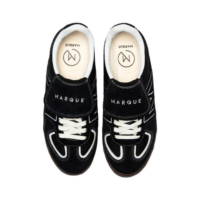 MARQUE.CO PANSER Series Black Hitam Gumsole - Sepatu Sneakers Pria & Wanita Unisex dengan Bahan Sued