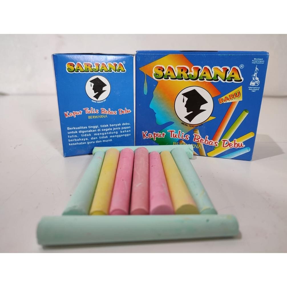 

Hemat Kapur Tulis Sarjana Berwarna Isi 50 Batang Bahan Terbaik