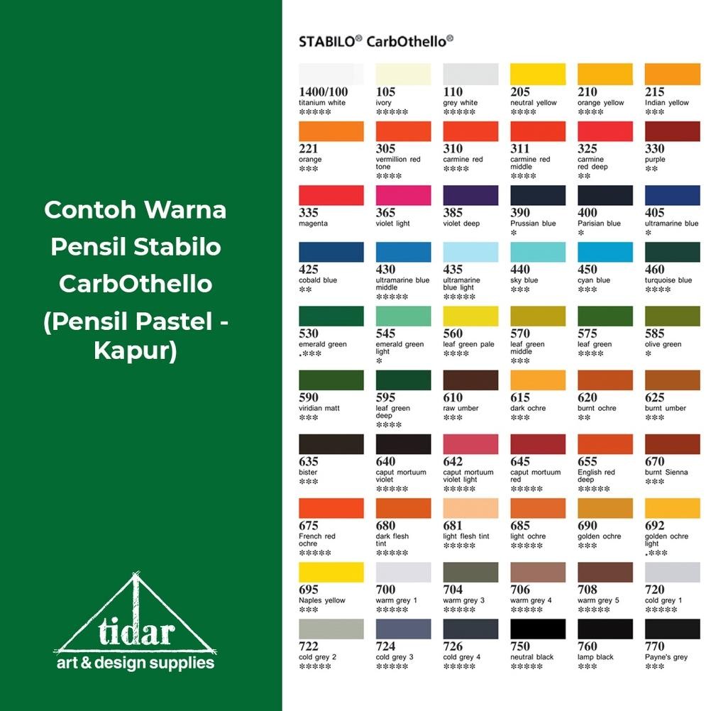 

Original Stabilo Carbothello Chalk-Soft Pastel Colored Pencil - Pensil Charcoal Paling Laris