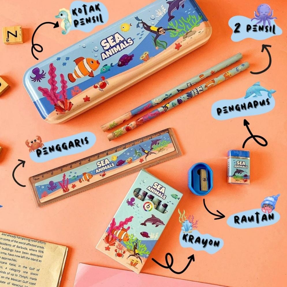 

Penuh Inovasi Alat Tulis Anak Set Stationery Untuk Hadiah Anak Sekolah Motif Kartun/ Alat Tulis Set Karakter Kado Notes Pensil Rautan Penggaris Penghapus