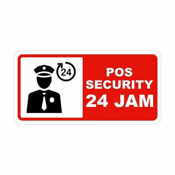 

MURAH Rambu Akrilik Pos Security 30cm x 15cm Akrilik 2mm