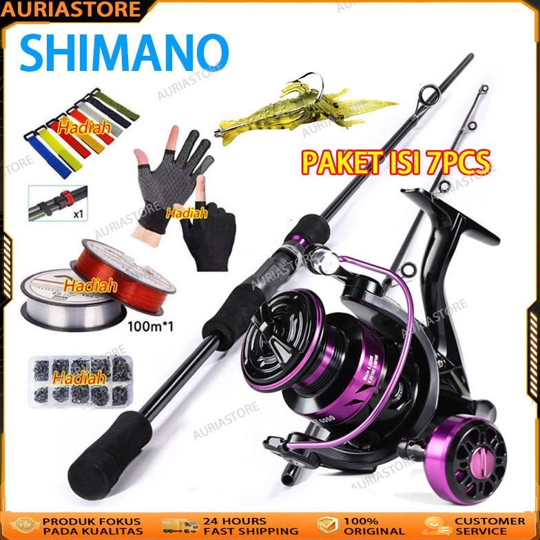 READY STOK Shimano Satu Set Reel Pancing Reel Pancing Murah Kuat Power 1.65M/1.8M/2.1M Joran Pancing