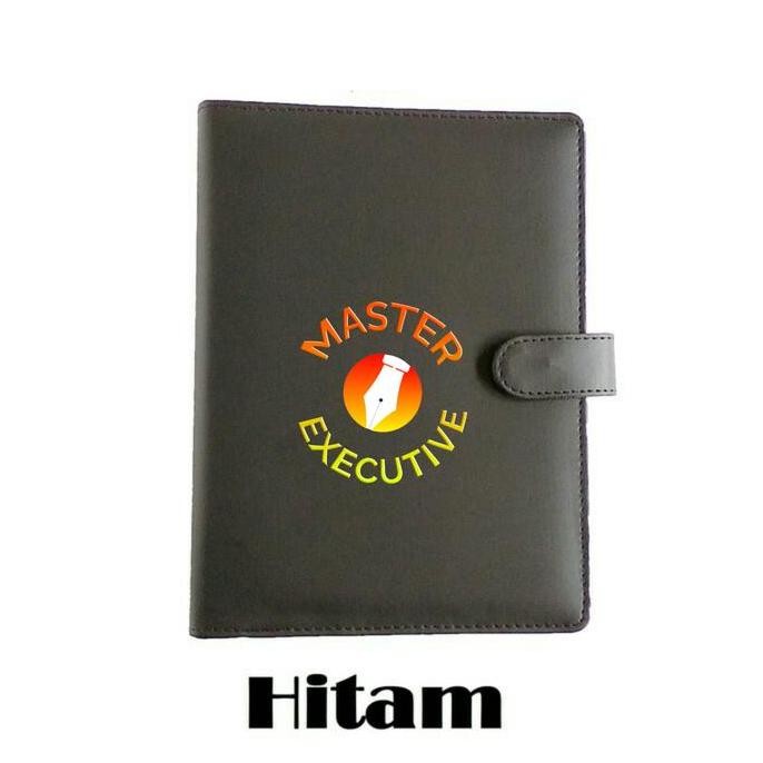 

DISKON Onix Black / Hitam Binder Kulit Kancing Exclusive 20 Ring A5 Campus
