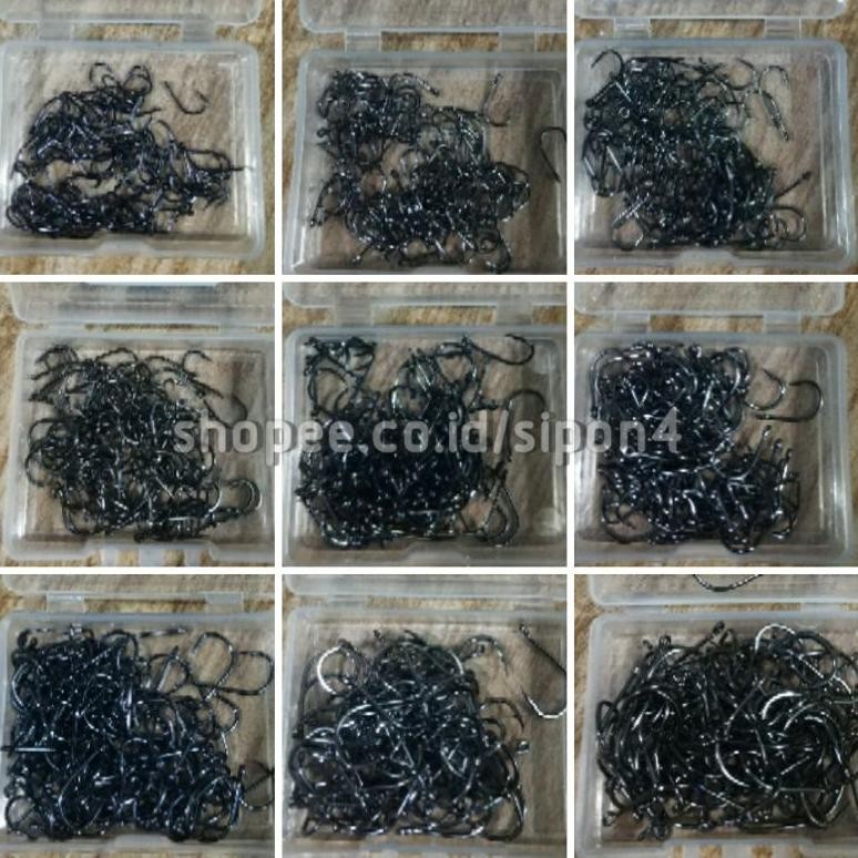 Original [Bisa Cod] Kail Pancing Murah Per Box Mata Tajam Fishing Hook Nomor 3/4/5/6/7/8/9/10/11/12 