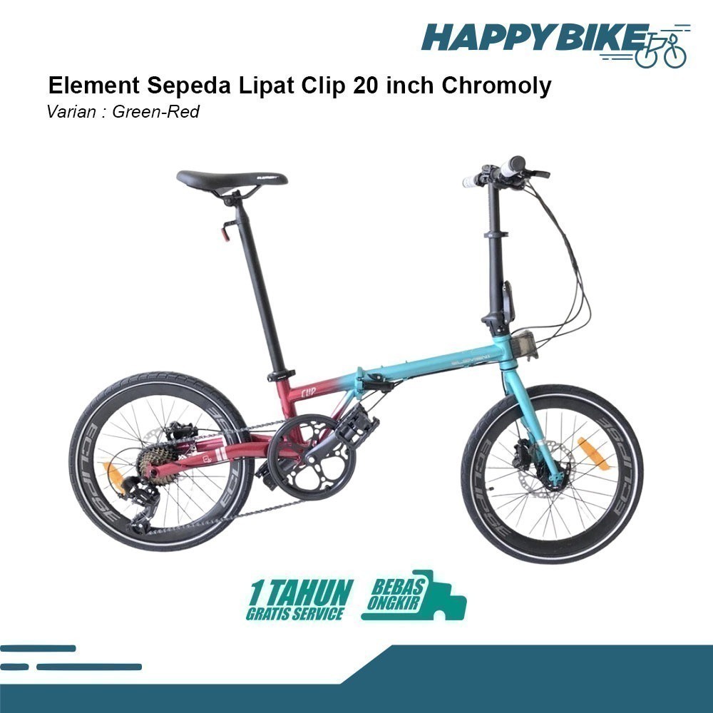 ELEMENT Sepeda Lipat CLIP Chromoly 8 Speed, 20 Inch