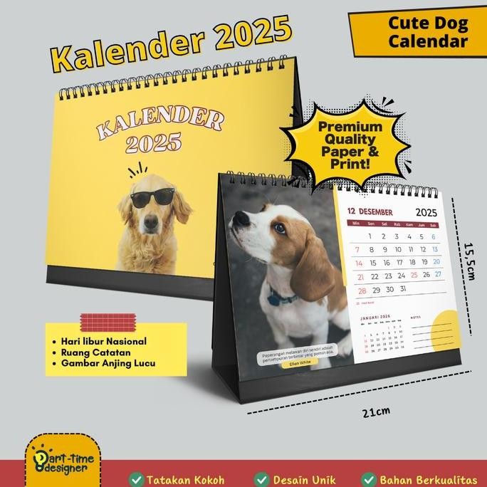 

HARGA DISKON Kalender Meja Tema Anjing Puppy Dog