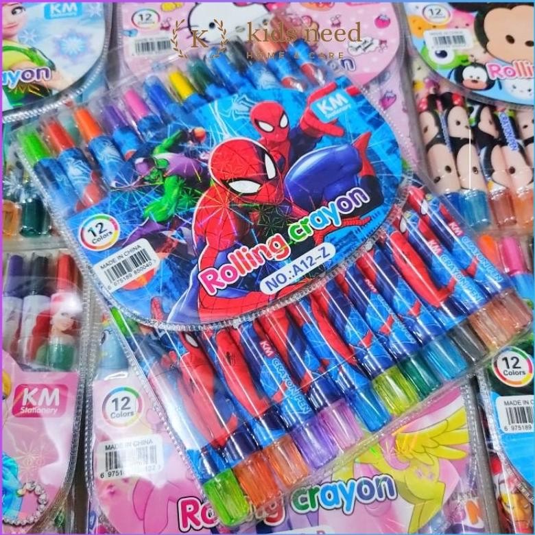 

Berkualitas Tinggi Krayon Putar Panjang 12 Warna /Crayon Putar Panjang 12 Warna/Rolling Crayon/Oil Pastel