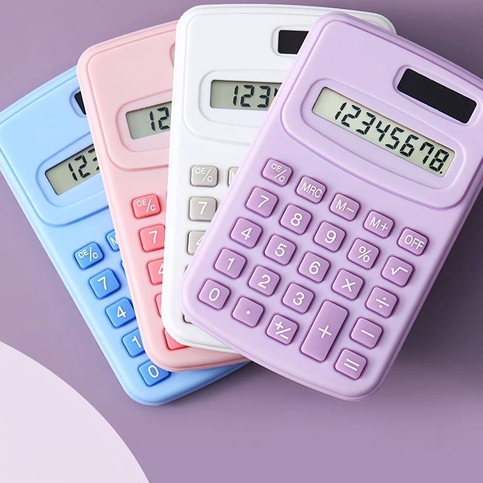 

Pilihan Tepat Kalkulator Mini 8 Digit, Ukuran Saku, Warna-Warna Lucu