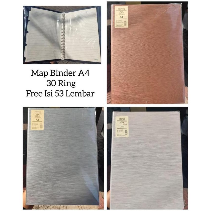 

DISKON map looseleaf cover tebal metalic ukuran a4 30 loop