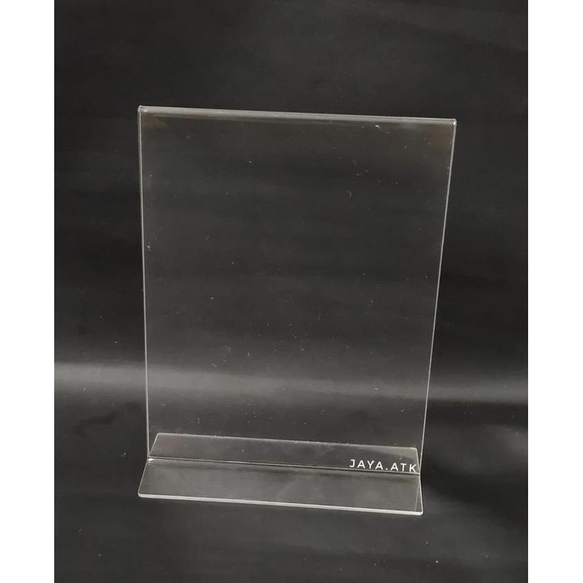 

PROMO PAPAN AKRILIK ACRYLIC PAPAN NAMA BROSUR MEJA 2SISI STANDING AKRILIK A5