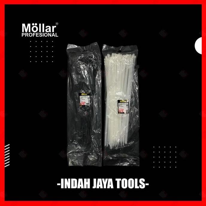 

BRG BARU MOLLAR Cable Ties 7.6 x 500 mm HITAM PUTIH Kabel Tie 50 cm Pengikat Strap Nylon