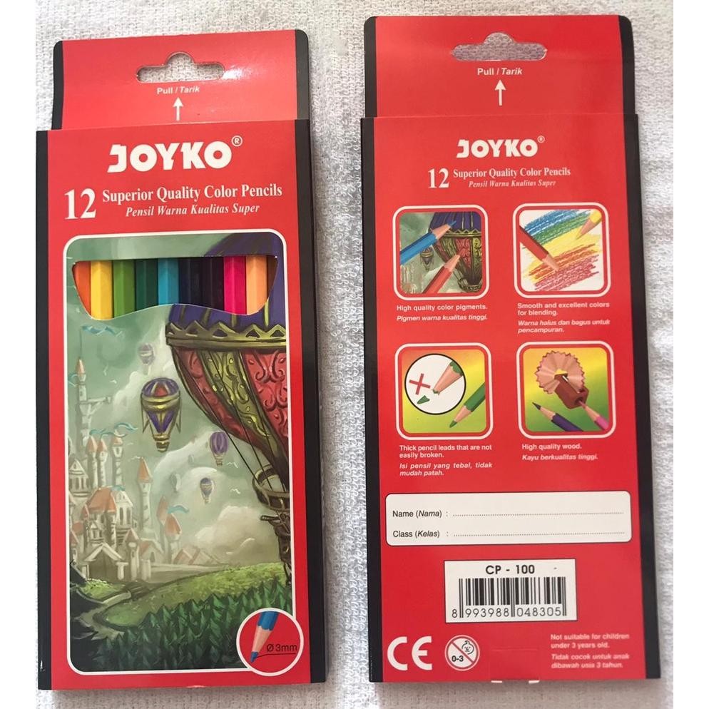 

Mudah Pensil Warna 12 Warna Panjang Joyko