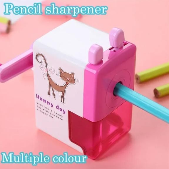 

Berkualitas Tinggi Rautan Serutan Pensil Putar Gaya Kartun Sharpener Rautan Meja 4 Warna