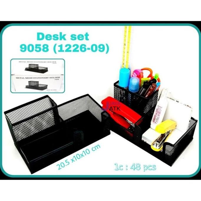 

SALE Tempat Pen Pensil Meja Jaring Holder Stand DESK SET PEN HOLDER