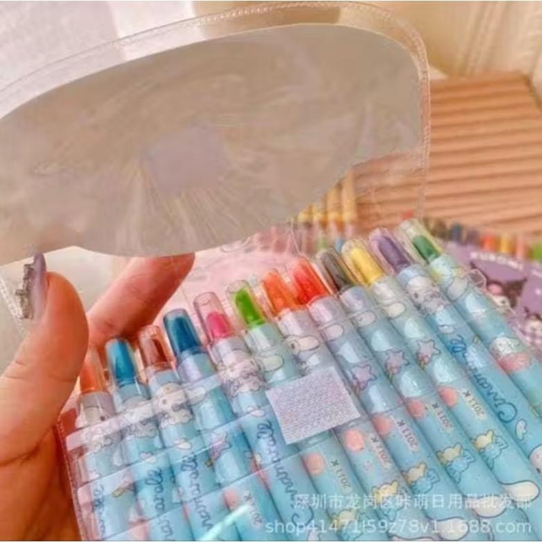

Bisa Diandalkan [Zen] Pensil Warna/Stik Crayon Putar 12Warna Motif Karakter Sanrio Labubu Mix Murah