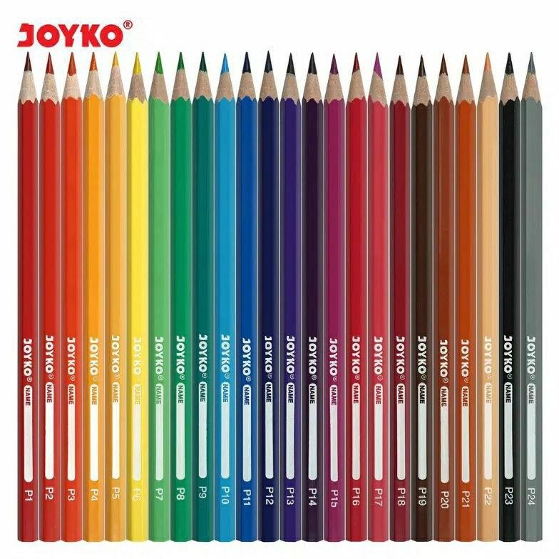 

Tangguh Pensil Warna Joyko 24 Warna Panjang Cp-104 Woodles ( 1 Set )