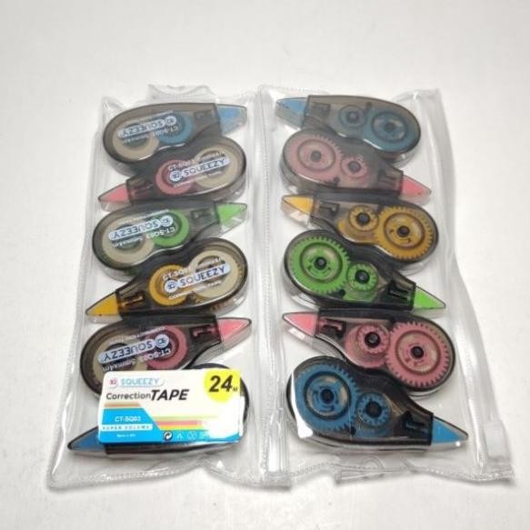

Inspiratif Correction Tape 1 Set Isi 6 / Tipex Kertas Murah 24 Meter / Tip Ex / Tipe X