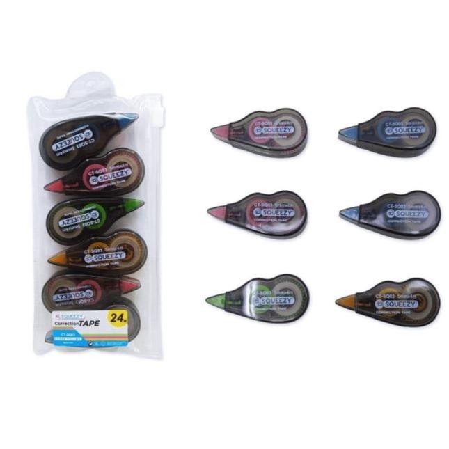 

Inspiratif Correction Tape 1 Set Isi 6 / Tipex Kertas Murah 24 Meter / Tip Ex / Tipe X