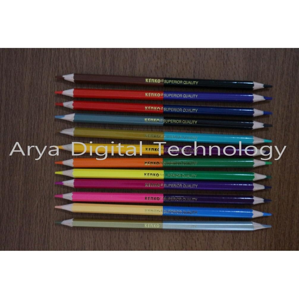 

Mewah Pensil Warna Kenko 24 Warna Cp-12 Fbc 12 Bicolor Pencil Murah Bagus
