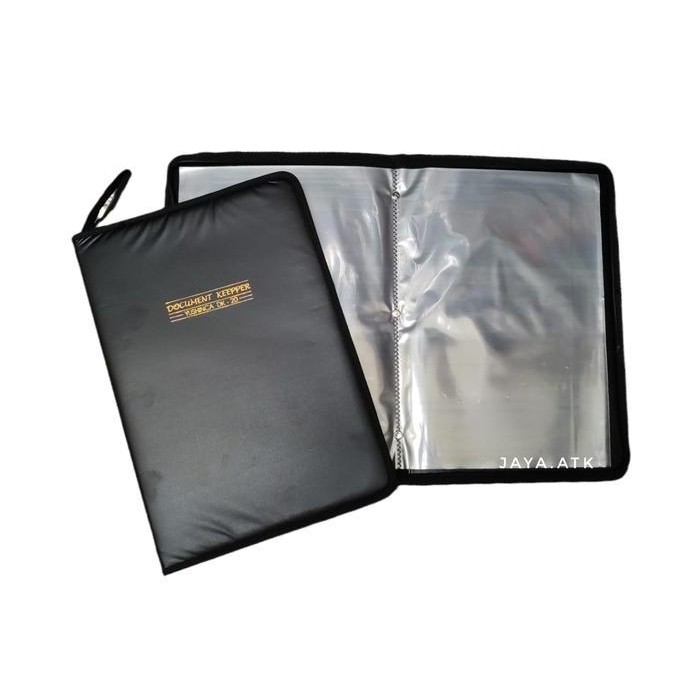 

DISKON MAP DOKUMEN CLEAR HOLDER IJASAH SLETING 20 LBR HITAM KULIT PVC KEEPER