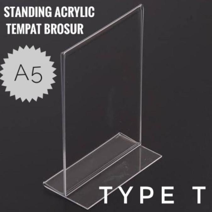

HRG DISKON Tempat Poster Brosur Menu Berdiri Akrilik A5 Standing Acrylic