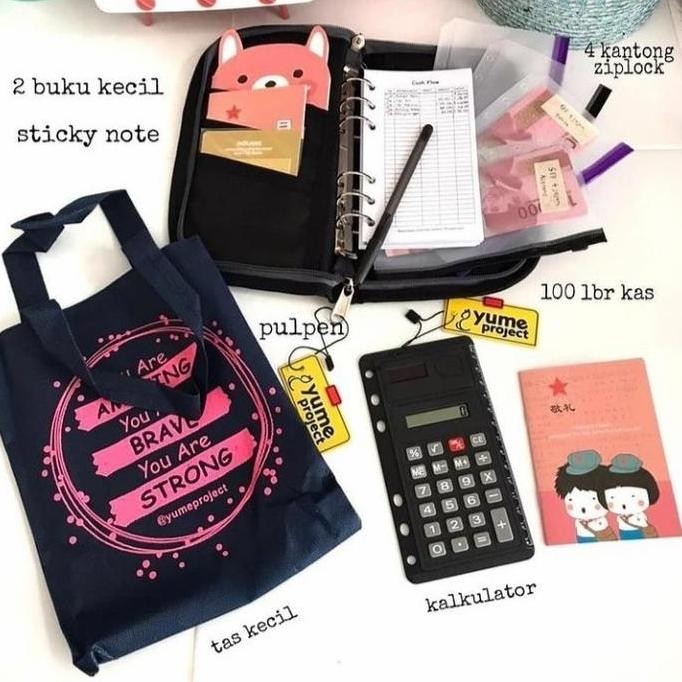 

PROMO Set binder resleting a6 ziplock kas yumeproject dompet organizer pos