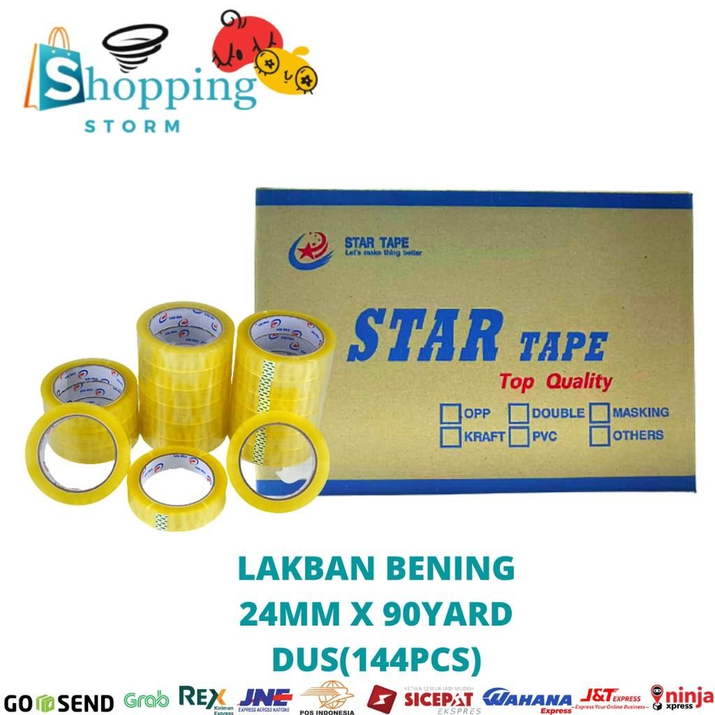 

Lakban Bening Star Tape 24Mm X 90 Yard Per Dus
