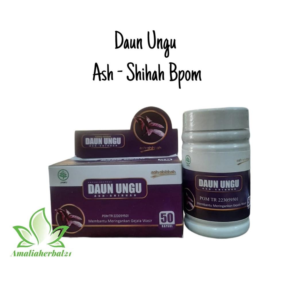 Kapsul Daun Ungu / Kapsul Herbal Obat Wasir Ambeien Ambeyen Kapsul Daun Ungu  Ash Sihah / Daun Ungu