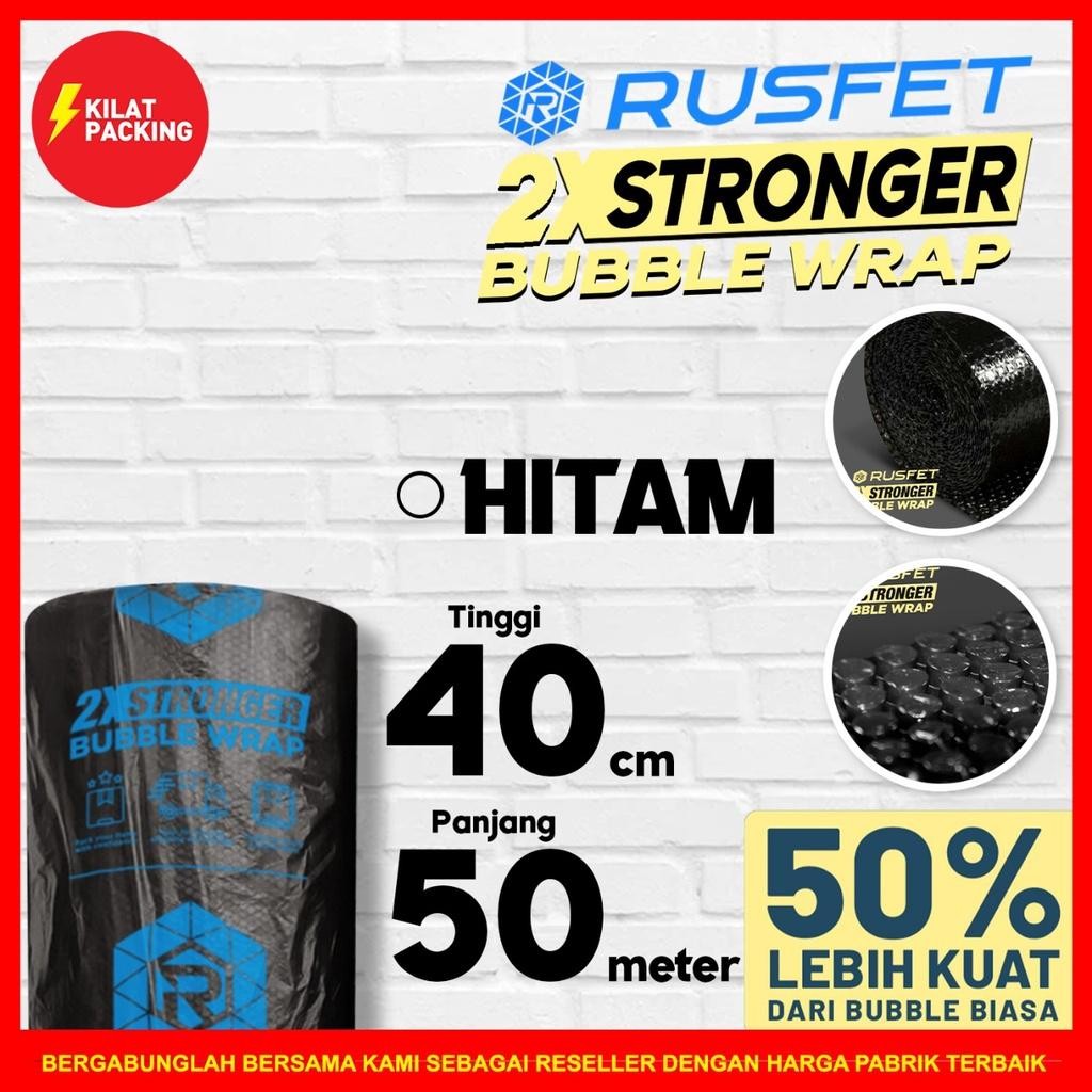 

Plastik Bubble Wrap 40Cm X 50Meter Rusfet Bubblewrap Buble Packing Babel Wrap Tebal Roll Hitam