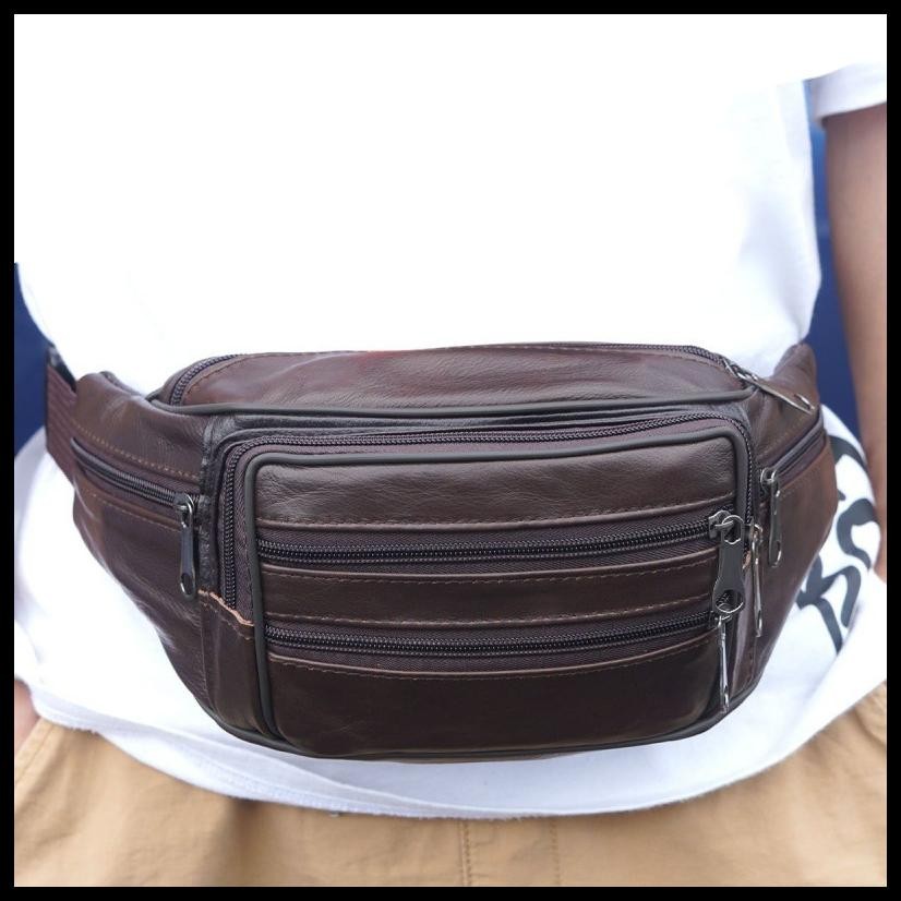 TAS PINGGANG KULIT PRIA WAISTBAG KULIT PRIA TAS BAHU KULIT PRIA TAS KULIT PRIA ANTI AIR