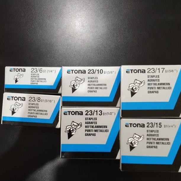

New Collection !!! Etona Staples Isi Hekter Stapler Besar 23/6 23/8 23/10 23/13 23/15