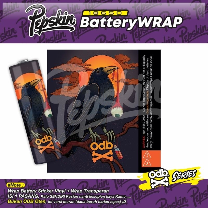 

Terlaris Stiker Wrap Batrei 18650 Odebe V7 Garskin Premium Not Casing Bisa Custom *Promo*