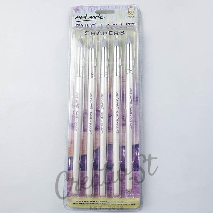 

Segera Miliki !!! Mont Marte Paint & Sculpt Shapers Brusher 5 Pcs Kuas Karet Rubber Bmhs0005